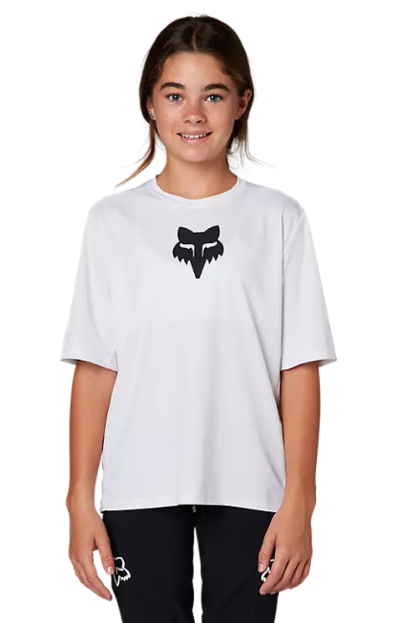 Fox Racing Youth Ranger Short Sleeve Jersey in White-1